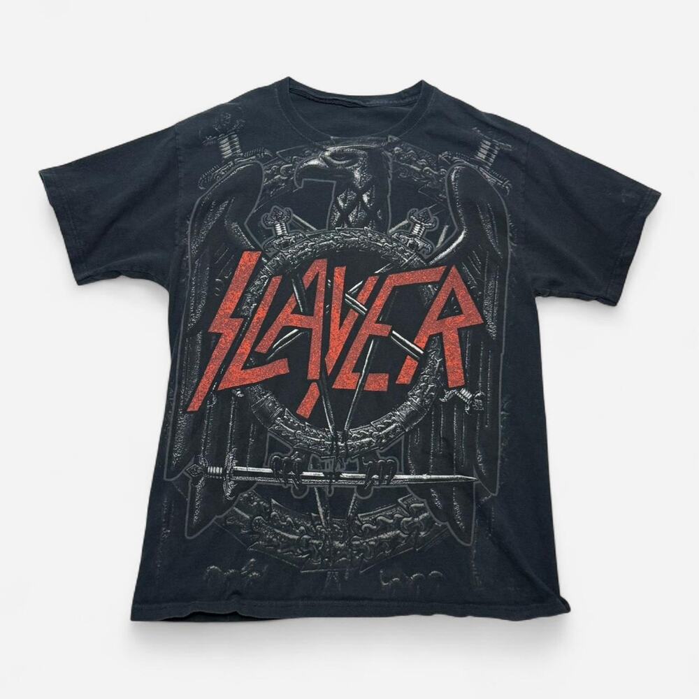 Slayer World Painted Blood Graphic Tee Black Fits L